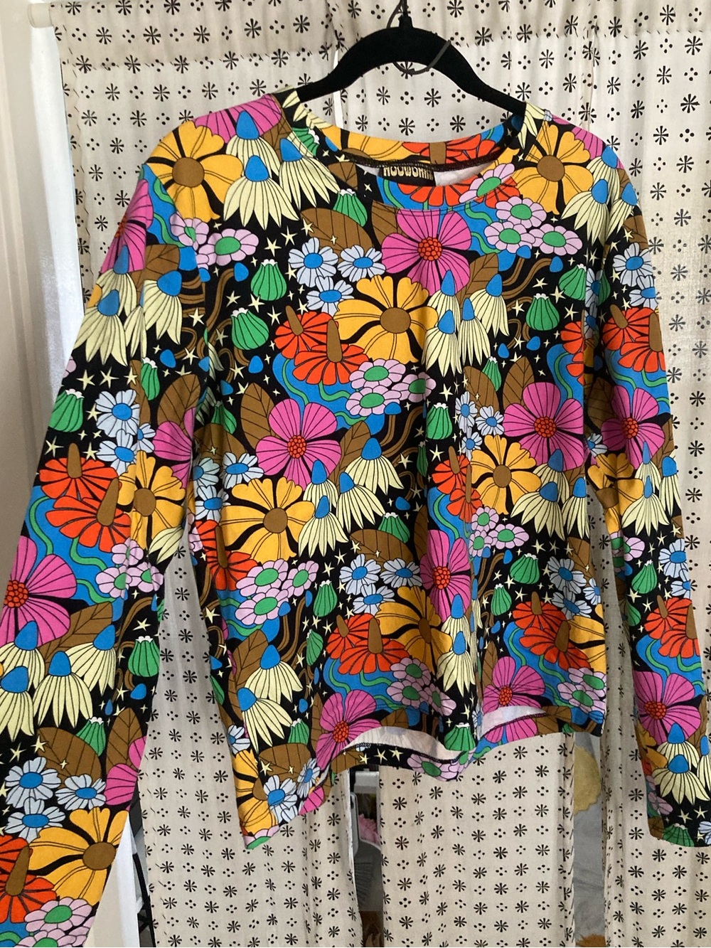Nooworks Cosmic Floral Long sleeve Tee 2X - Picture 2 of 6
